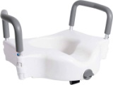 Vaunn Medical Elevated Raised Toilet Seat And Commode Booster Seat Riser With Removable Padded...