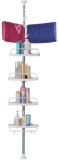 Gorgenius Shower Caddy?4 Tier Positionable Shelves, Rustproof, Strong And Sturdy, White Height...