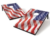 Wild Sports Wavy American Flag Cornhole Tailgate Toss Game - $54.99 MSRP