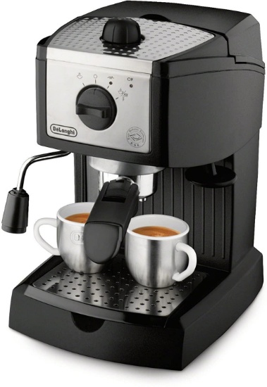 DeLonghi EC155 15 Bar Espresso and Cappuccino Machine, Black - $193.00 MSRP