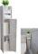 AOJEZOR Small Bathroom Storage Corner Floor Cabinet with Doors and Shelves, White - $28.99 MSRP