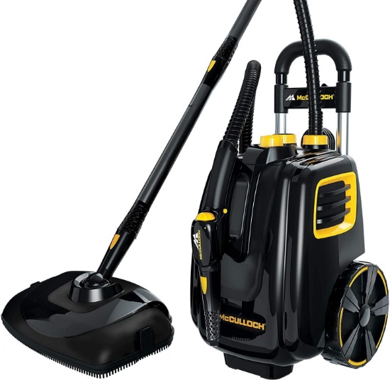 McCulloch MC1385 Deluxe Canister Steam Cleaner with 23 Accessories, Chemical-Free $199.99 MSRP