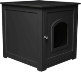 Zoovilla Kitty Litter Loo ? Hidden Litter Box Furniture, Black $72.99 MSRP
