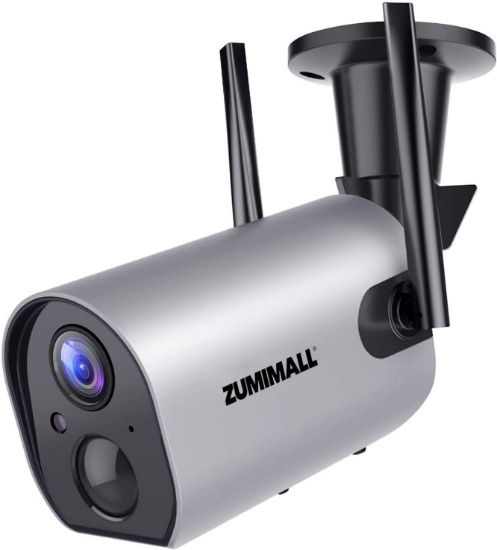 ZUMIMALL Outdoor Security Camera Wireless WiFi, ZUMIMALL Rechargeable Battery Powered $79.99 MSRP
