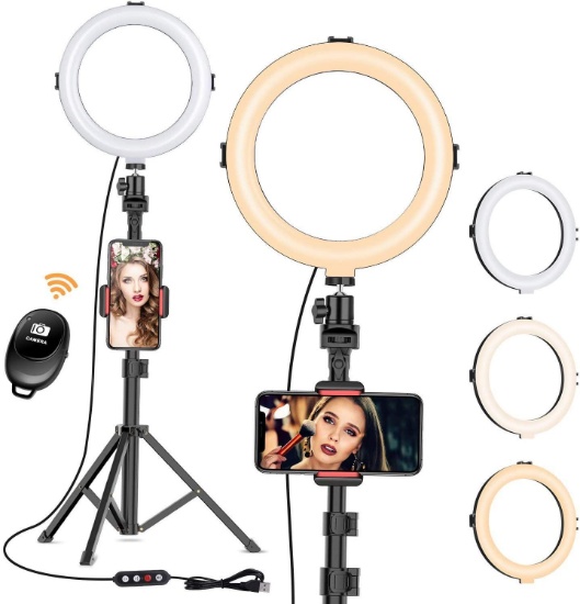 Viewow 8.0 Inch Selfie Ring Light with Tripod Stand, AKL02