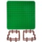 Aliris Large Green Base Plate And 8 Fences For Big Bricks - 15 x 15 Inches - Compatible- $11.95 MSRP