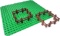 Aliris Large Green Base Plate and 8 Fences for Big Bricks - 15 x 15 inches - Compatible $11.95 MSRP