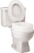 Carex Toilet Seat Riser, Elongated Raised Toilet Seat Adds 3.5 inches to Toilet Height