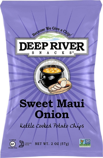 Deep River Snacks Kettle Chips, Sweet Maui Onion, 24 Count $54.95 MSRP