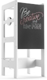 ComfyBumpy Kitchen Step Stool and Chalkboard Desk for Toddlers (White)(?Tower-01-CHALK) $129.99 MSRP