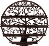 Sorbus Wall Mounted 5 Tier Nail Polish Rack Holder - Tree Silhouette Round Metal Salon $34.99 MSRP