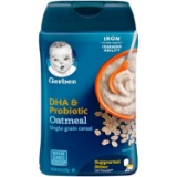 Gerber DHA and Probiotic Oatmeal Baby Cereal, 8 Ounce (Single Pack) (015000070060) - $8.87 MSRP