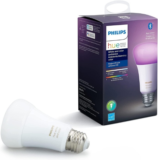 HOTBOX - SHIPPING ONLY, NO PICKUPS -Philips Hue 548487 A19 Smart Light Bulb, Smart Watch, Electronic