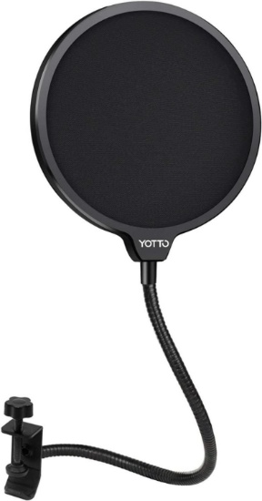 Yotto Microphone Pop Filter Studio Windscreen Mic Cover Mask Shield - $7.99 MSRP