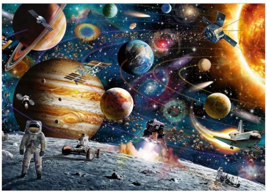 Jigsaw Puzzles, Gift Wrapped 1000 Pieces Space Traveler