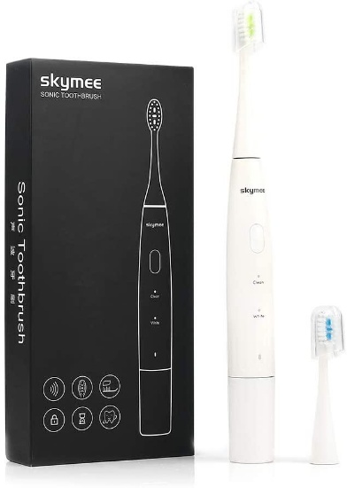 SKYMEE Sonic Electric Toothbrush with 2 Replacement Heads (MC1100) -$18.99 MSRP
