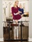 Regalo Home Accents Extra Wide Walk Thru Baby Gate, Includes Decor Hardwood - $54.99 MSRP