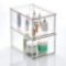 mDesign Plastic Stackable Bathroom Storage Box 2 Pack - Clear 8 x 12 x 6 and more - $135.99 MSRP