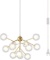 Dellemade DD00134 Plug in Sputnik Chandelier 12-Light Pendant Light with 16 ft Cord Bulbs Included