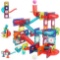 Lukat Magnetic Tiles,125 Piece Pipe Magnetic Blocks for Toddlers, 3D Clear Magnets Toys -$42.99 MSRP