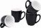 Culver 16-Ounce Bistro Ceramic Mug, Black, Set of 4 - $38.81 MSRP