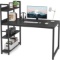 Cubicubi Computer Desk 47 inch with Storage Shelves Study Writing Table for Home Office