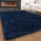 Gorilla Grip Premium Fluffy Area Rug, 6x9 Feet, Super Soft High Pile Shag Carpet, Midnight Blue