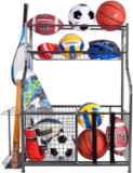 Mythinglogic Sports Equipment Storage Organizer, Garage Storage System, Black - $99.98 MSRP