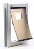 Extreme Dog Fence Medium White Plexidor Door - Mounted Energy Efficient and...Shatter Resistant