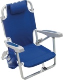Rio Beach Kid's 5-Position Lay Flat Backpack Folding Beach Chair, Blue - $58.78 MSRP