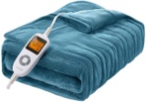 Homech Electric Heated Blankets, Electric Throws with Double-Layer Flannel, 10 Heating Levels
