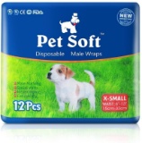 Pet Soft Disposable Male Wraps ? Disposable Dog Diapers, 12-72 Counts X-Small and more $8.49 MSRP