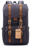 EverVanz Outdoor Canvas Leather Backpack, Travel Hiking Camping Rucksack Pack and more