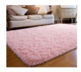 Joyfeel Soft Bedroom Rugs Girls Pink- 4'x6' and H.Versailtex Recliner Sofa Cover, Brown $30.00 MSRP