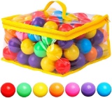 120 Count 7 Colors Plastic Balls for Ball Pit Balls for Toddlers Kids 2.2 Inches Balls Toys (2 Pack)