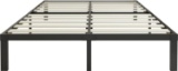 45MinST 14 Inch Wood Slat Metal Platform Bed Frame/Easy Assembly Mattress Foundation/3000lbs