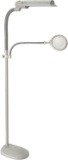 OttLite 18W EasyView Floor Lamp ? Optical Grade Magnifier Attachment Arm, Flexible Neck and Shade
