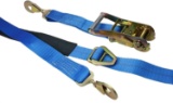 US Cargo Control Auto Tie Down Ratchet Strap -Blue 10,000 lbs Axle Strap - Safely and more