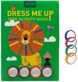 Arstna Tape Activity Book 20 Sensory Picture Book with 4 Rolls of Easy-Tear Colourful Tapes/Stickers