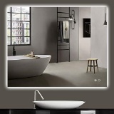 Keonjinn 40 x 32 Inch LED Backlit Mirror Bathroom Vanity Mirror Anti-Fog Wall Mounted
