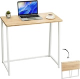 Folding Computer Desk Foldable Small Writing Desk Study Table Easy to Assemble for Home Office