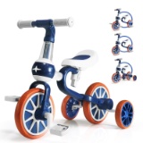 Balance Bike, Pedal Trike Foldable Safety Tricycle for Kids Children BP-206