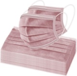 Dusty Rose 50 Pcs Disposable Face Masks, Facial Mouth Cover, 3 Ply Protectors and more