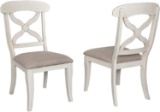 Sunset Trading Andrews Dining Chair, Set of 2, Antique White