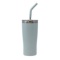 Wellness 20-Oz. Double-Wall Stainless Steel Tumbler With Straw, Light Blue Combo