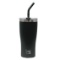 Wellness 20-oz. Double-Wall Stainless Steel Tumbler with Straw, Black Combo - $7.99 MSRP