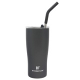 Hydraflow Capri Double Wall Tumbler With Straw, Graphite