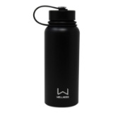 Wellness 30-Oz. Powder Coated Double-Wall Stainless Steel Bottle, Black - $29.99 MSRP