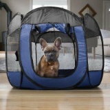 Furhaven Indoor-Outdoor Pop Up Exercise Playpen Pet Tent Playground - Blue, Small - $19.99 MSRP