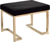 ACME Furniture Acme 96597 Boice Ottoman, Black Fabric and Champagne, One Size - $235.65 MSRP